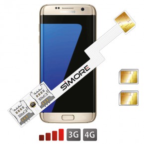onderwerp Afdeling reflecteren Speed ZX-Twin Galaxy S7 Edge Dual SIM card case adapter Android for Samsung  Galaxy S7 Edge - 4G LTE 3G compatible | SIMORE.com