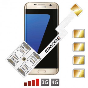 Geladen maandelijks Hervat Speed ZX-Four Galaxy S7 Edge Quadruple Dual SIM card case adapter Android for  Samsung Galaxy S7 Edge - 4G LTE 3G compatible | SIMORE.com