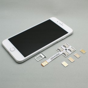iPhone 6S Plus Quadruple Dual card Adapter Speed X-Four 6S Plus - Multi SIM cards with case - 4G LTE 3G compatible | SIMORE.com