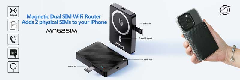 Magnetic Router Dual SIM Accessory for iPhone